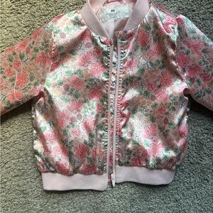 H&M Kids Pink Floral Puffer Jacket